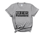 Load image into Gallery viewer, Mum Of Boys #outnumbered Adult T-Shirt