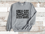 Load image into Gallery viewer, Girls Just Wanna Have Fundamental Human Rights Unisex Adult Sweatshirt