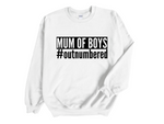 Load image into Gallery viewer, Mum Of Boys #outnumbered Adult Crew Neck Sweatshirt