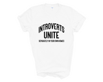 Load image into Gallery viewer, Introverts Unite Adult Unisex T-Shirt