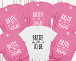 Load image into Gallery viewer, Bride Squad Bride Hen Party T-shirts (Pink)