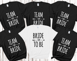 Load image into Gallery viewer, Team Bride Bride Hen Party T-shirts (Black)