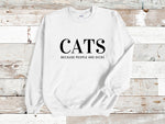 Load image into Gallery viewer, Cats Because People Are Dicks Adult Unisex Sweatshirt