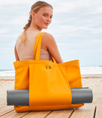 Load image into Gallery viewer, Personalised Small Initial Monogram Cotton Canvas Yoga Bag