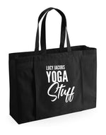 Load image into Gallery viewer, Personalised Name Yoga Stuff Organic Yoga Tote Bag