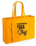Load image into Gallery viewer, Personalised Name Yoga Stuff Organic Yoga Tote Bag