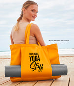 Load image into Gallery viewer, Personalised Name Yoga Stuff Organic Yoga Tote Bag
