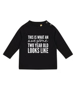 Load image into Gallery viewer, This Is What An Awesome Two Year Old Looks Like 2nd Birthday LONG SLEEVE Kids T-Shirt