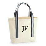 Load image into Gallery viewer, Personalised Initial Monogram Tote Bag Organic