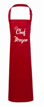 Load image into Gallery viewer, Personalised Kids Childrens Chef (Name) Apron - Red Leader Clothing