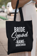 Load image into Gallery viewer, Bridal Party Bride Squad Personalised Tote Bag