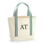 Load image into Gallery viewer, Personalised Initial Monogram Tote Bag Organic