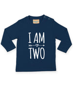 Load image into Gallery viewer, I Am Two 2nd Birthday LONG SLEEVE Kids T-Shirt