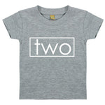 Load image into Gallery viewer, Two Unisex Kids Birthday Age T-shirt Des2