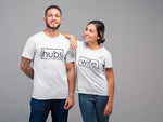 Load image into Gallery viewer, Wife Hubs Est Custom Year Couples T-Shirt