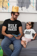 Load image into Gallery viewer, Rule Maker Rule Breaker Adult Parent Child Sibling Matching T-Shirt