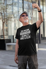 Load image into Gallery viewer, This Awesome Grandad Belongs To Personalised Mens T-shirt