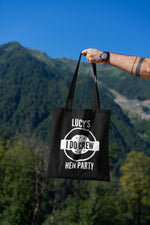 Load image into Gallery viewer, Personalised Hen Party I Do Crew Black Lightweight Tote Bag