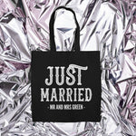 Load image into Gallery viewer, Personalised Mr & Mrs Just Married Lightweight Cotton Tote Bag