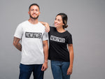Load image into Gallery viewer, Newlywed Hubby Wifey Couples T-Shirt