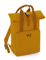 Load image into Gallery viewer, Personalised Initial Monogram Twin Handle Roll-Top Backpack