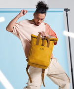 Load image into Gallery viewer, Personalised Initial Monogram Twin Handle Roll-Top Backpack