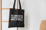 Load image into Gallery viewer, My Favourite People Call Me Personalised Teacher Name Lightweight Cotton Tote Bag