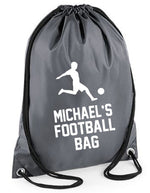 Load image into Gallery viewer, Personalised Name Polyester Football Soccer Drawstring Bag