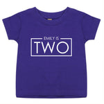 Load image into Gallery viewer, Personalised Two Unisex Kids T-shirt Name Birthday