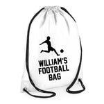 Load image into Gallery viewer, Personalised Name Polyester Football Soccer Drawstring Bag