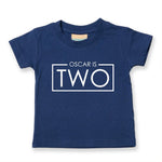 Load image into Gallery viewer, Personalised Two Unisex Kids T-shirt Name Birthday