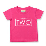 Load image into Gallery viewer, Personalised Two Unisex Kids T-shirt Name Birthday