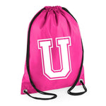 Load image into Gallery viewer, Initial Letter Polyester Drawstring Bag