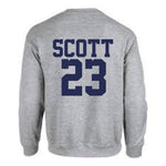 Load image into Gallery viewer, Ravens Basketball Crew Neck Unisex Adult Grey Sweatshirt Front and Back Print