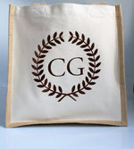 Load image into Gallery viewer, Personalised Custom Shopping Tote Bag Shopper Lunch Personalized Jute Tote Bag Personalised Shopper - Red Leader Clothing