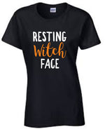 Load image into Gallery viewer, Resting Witch Face Ladies Womens Novelty Semi-Fitted Halloween Costume Tshirt - Red Leader Clothing