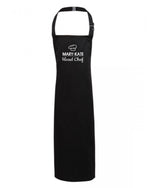 Load image into Gallery viewer, Personalised Kids Childrens Head Chef (Name) Apron Baking Cooking Novelty Gift Child Personalized Custom Baking Cookery Fan - Red Leader Clothing