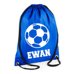 Load image into Gallery viewer, Personalised Name Drawstring Football Bag School Club PE Custom Name Childrens Bag Kids Backpack Soccer Bag Name - Red Leader Clothing