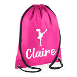 Load image into Gallery viewer, Personalised Name Drawstring Irish Dance Bag School Club PE Custom Name Childrens Bag Kids Ceili Gaelic Stepdance Sean-Nós Irish - Red Leader Clothing