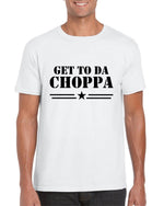 Load image into Gallery viewer, Get To Da Choppa - Mens Novelty T-shirt - Red Leader Clothing