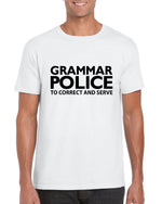 Load image into Gallery viewer, Grammar Police To Correct And Serve - Mens T-shirt
