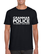 Load image into Gallery viewer, Grammar Police To Correct And Serve - Mens T-shirt