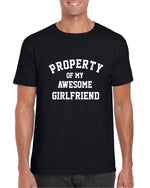 Load image into Gallery viewer, Property of My Awesome Girlfriend Mens Funny T-shirt