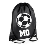 Load image into Gallery viewer, Personalised Name Drawstring Football Bag School Club PE Custom Name Childrens Bag Kids Backpack Soccer Bag Name - Red Leader Clothing