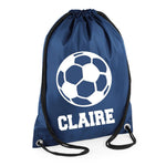 Load image into Gallery viewer, Personalised Name Drawstring Football Bag School Club PE Custom Name Childrens Bag Kids Backpack Soccer Bag Name - Red Leader Clothing