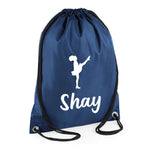 Load image into Gallery viewer, Personalised Name Drawstring Irish Dance Bag School Club PE Custom Name Childrens Bag Kids Ceili Gaelic Stepdance Sean-Nós Irish - Red Leader Clothing
