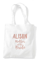 Load image into Gallery viewer, Custom Personalised Wedding Party Tote Bags - White/Rose Gold - Red Leader Clothing