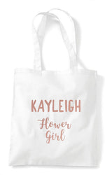 Load image into Gallery viewer, Custom Personalised Wedding Party Tote Bags - White/Rose Gold - Red Leader Clothing