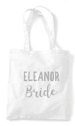 Load image into Gallery viewer, Custom Personalised Wedding Party Tote Bags - White/Grey - Red Leader Clothing