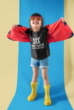 Load image into Gallery viewer, Six Whole Years Of Awesome Kids Tshirt Birthday Gift Party Child Sibling Celebration Present T Shirt 6 Year Old Sixth Birthday - Red Leader Clothing